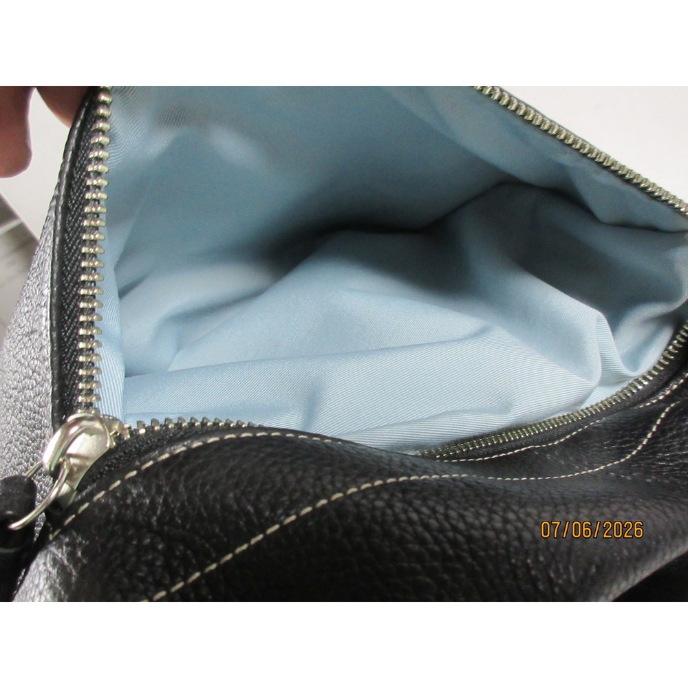 Coach Kristen Black Pebbled Leather Hobo Shoulder Bag F15064 - Picture 5 of 10